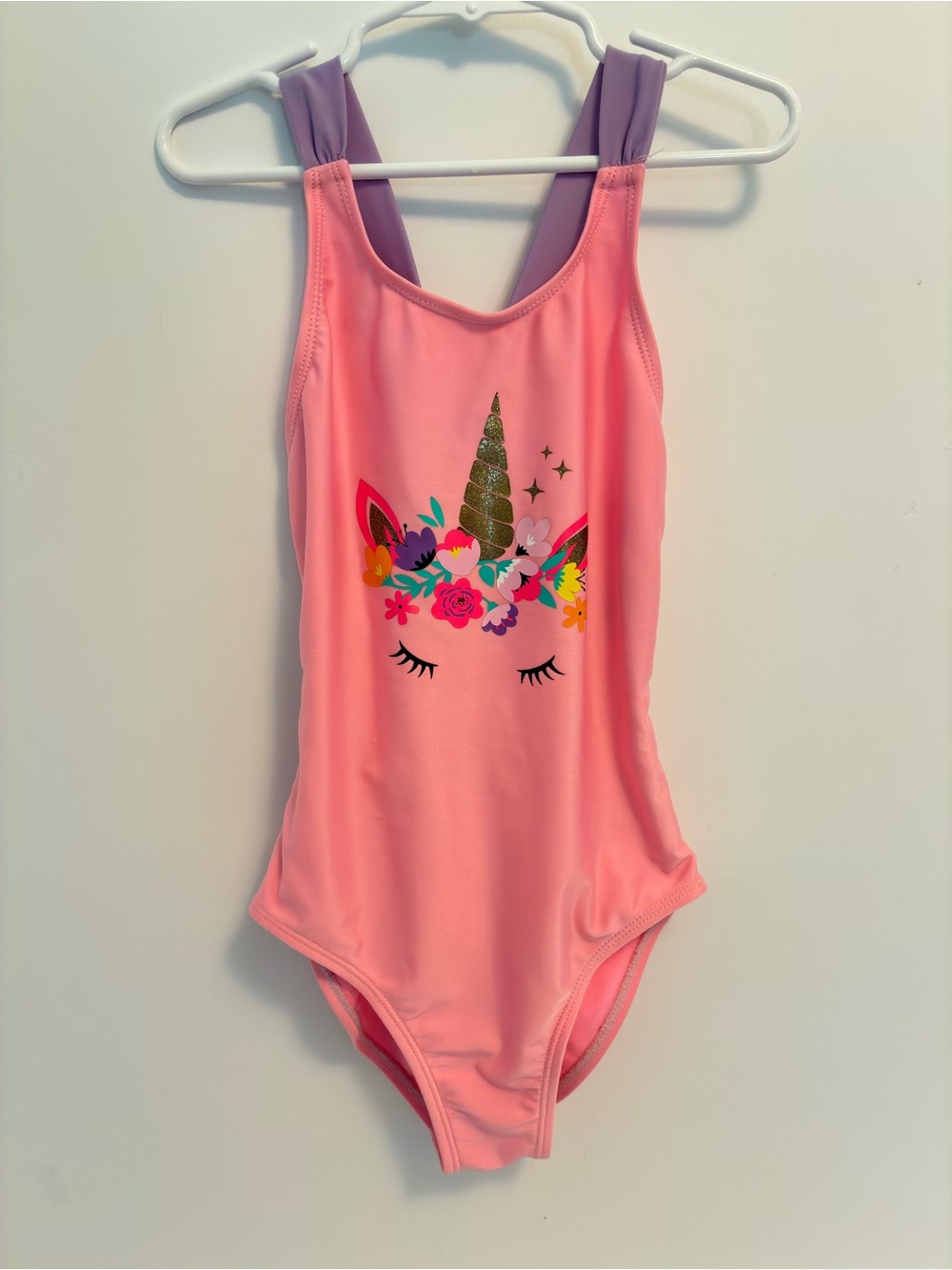 XOXO Girl's Unicorn One Piece Swimsuit Pink Size 7